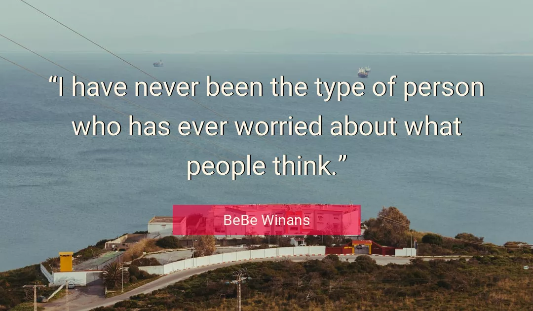 Quote About People By BeBe Winans