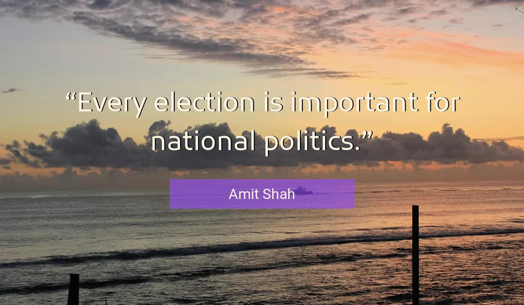Quote About Politics By Amit Shah