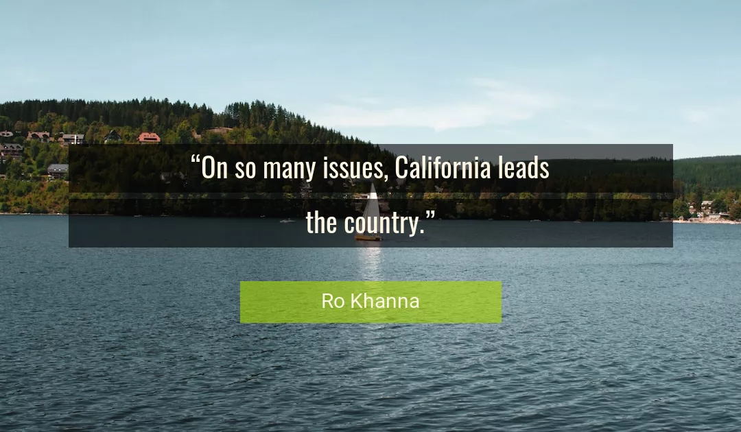 Quote About Country By Ro Khanna