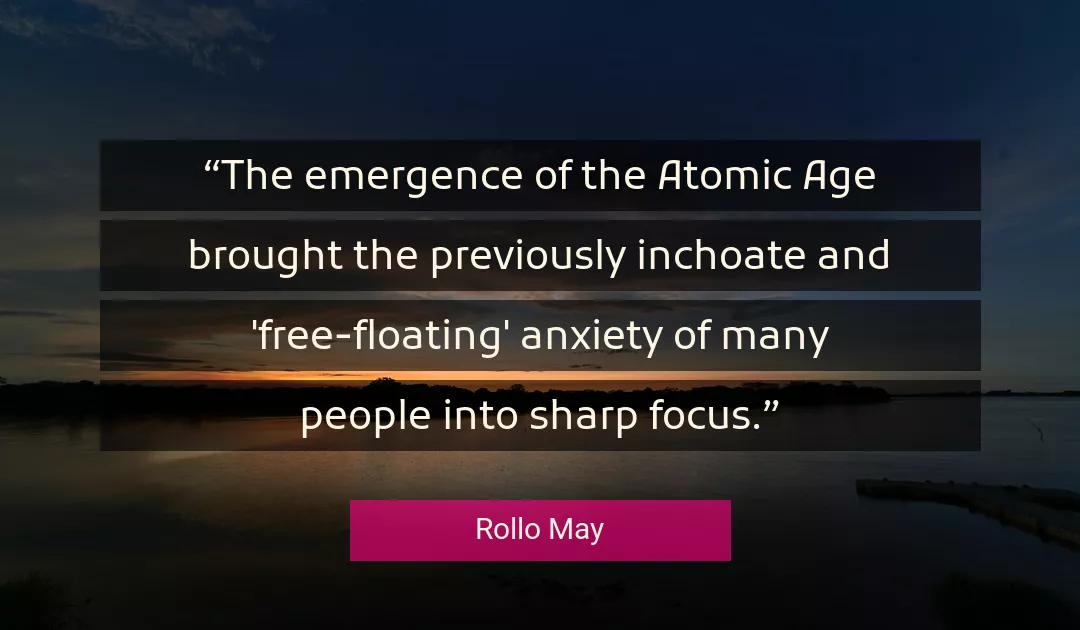 Quote About Age By Rollo May
