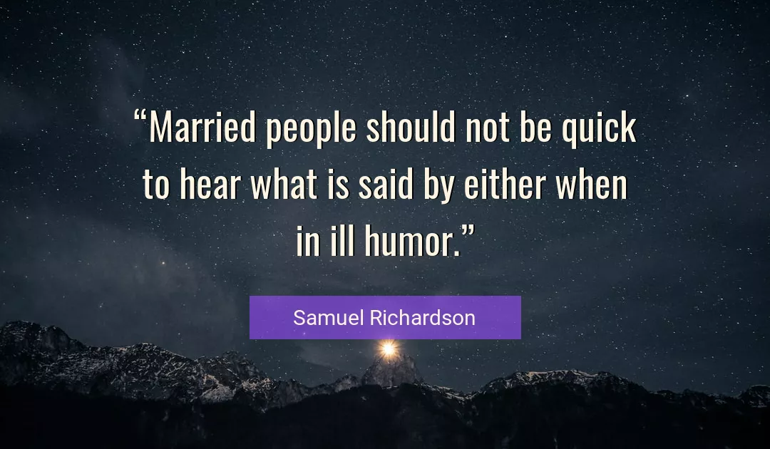 Quote About Humor By Samuel Richardson