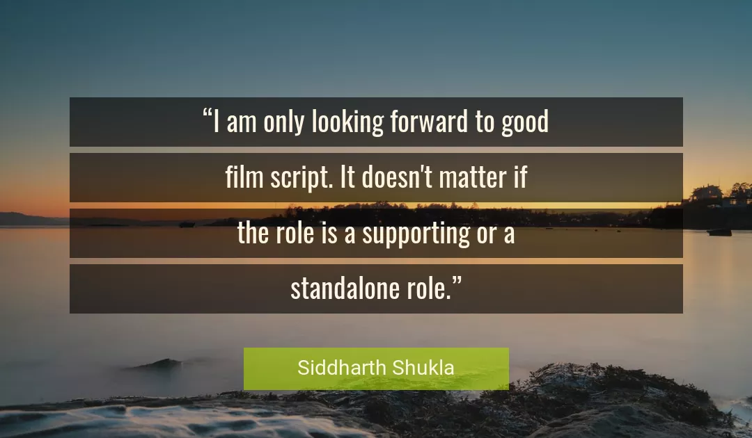 Quote About Good By Siddharth Shukla