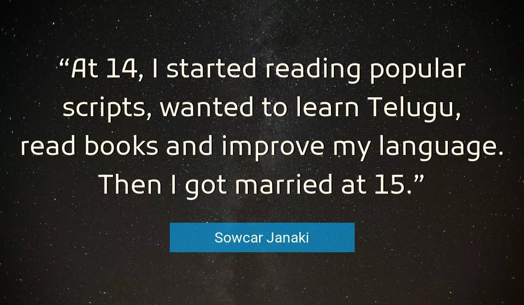 Quote About Language By Sowcar Janaki
