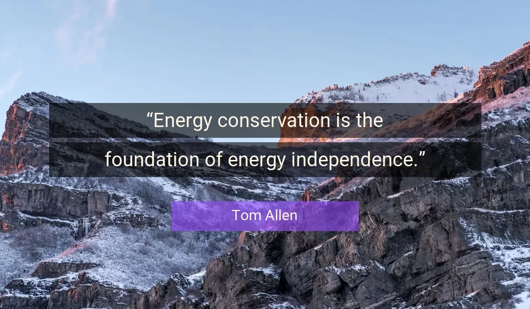 Quote About Environmental By Tom Allen