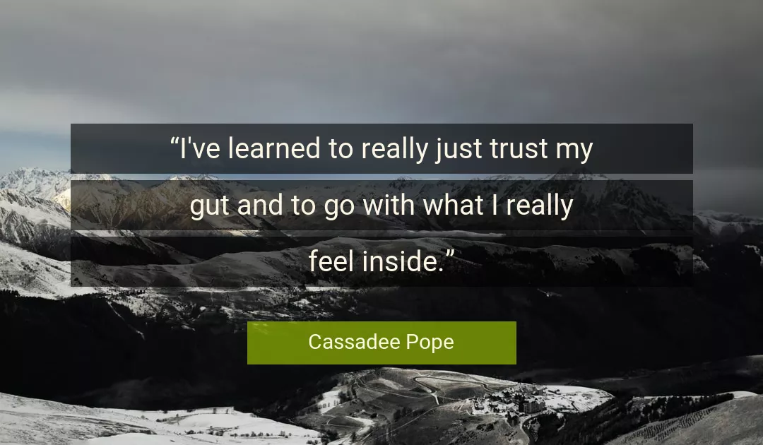 Quote About Trust By Cassadee Pope