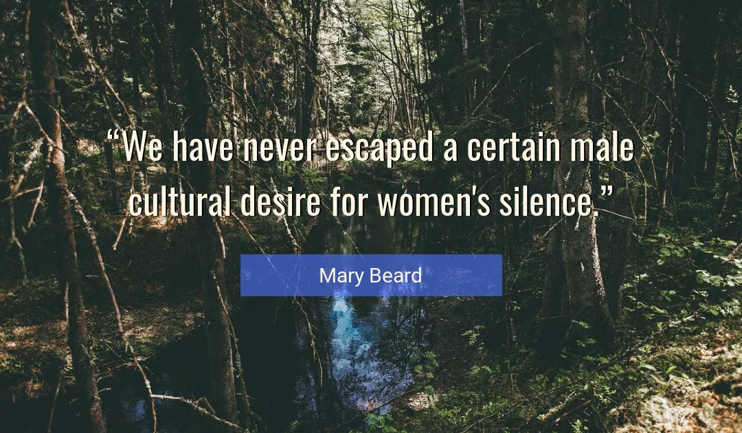 Quote About Women By Mary Beard