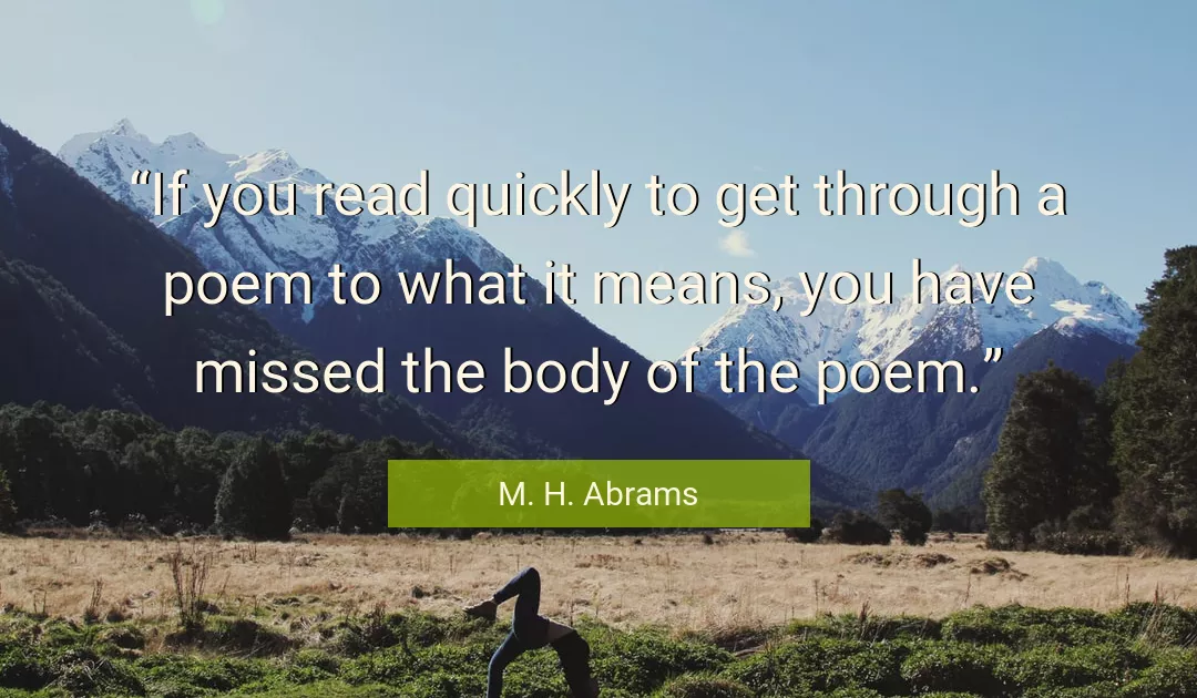 Quote About You By M. H. Abrams