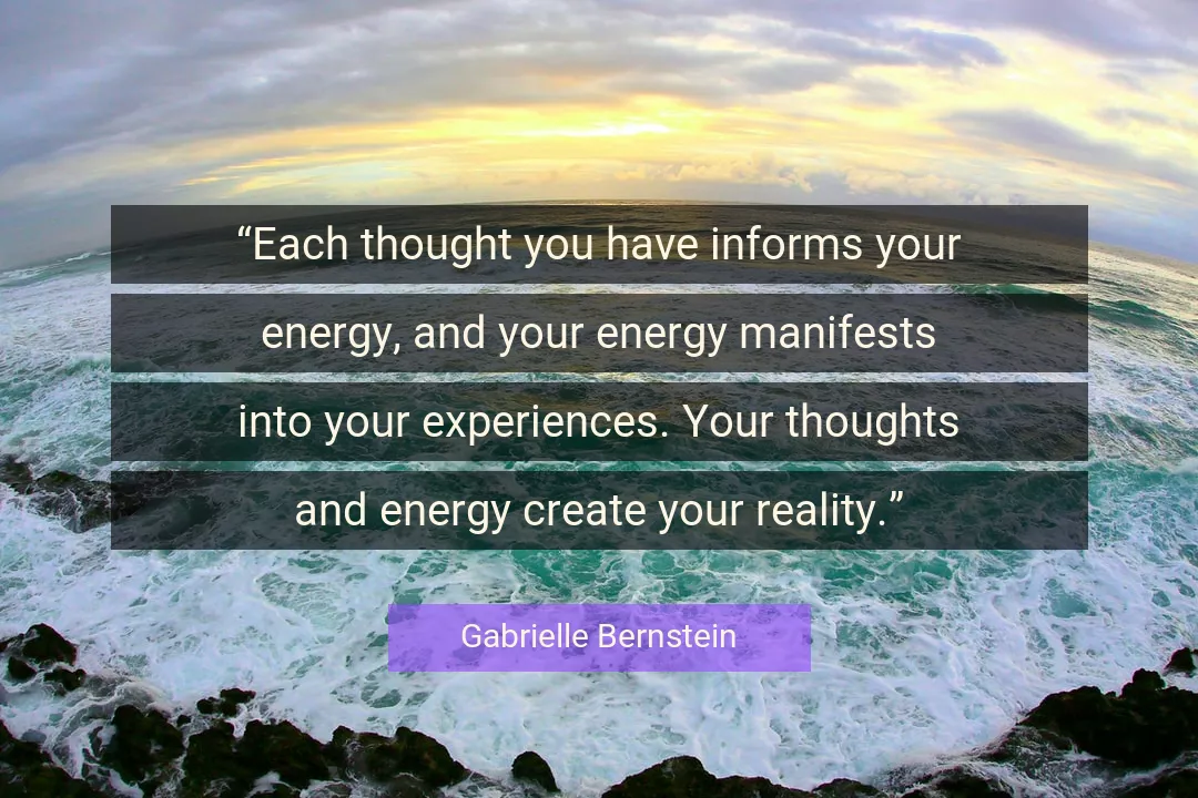 Quote About Thoughts By Gabrielle Bernstein