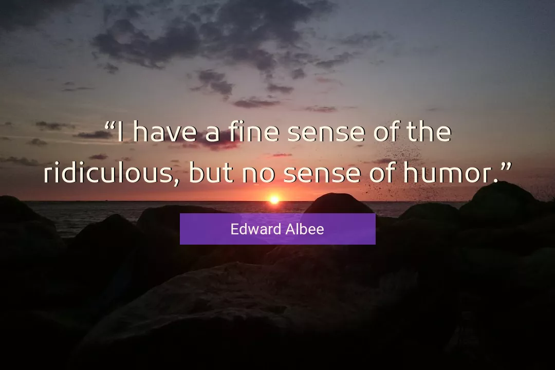 Quote About Humor By Edward Albee