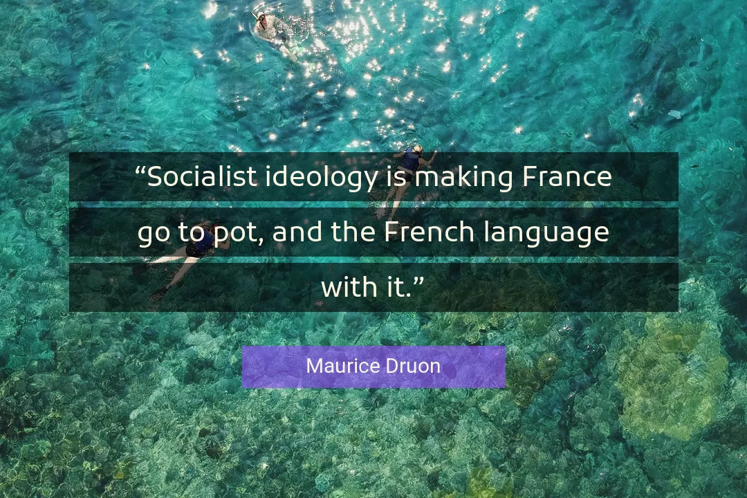 Quote About Language By Maurice Druon