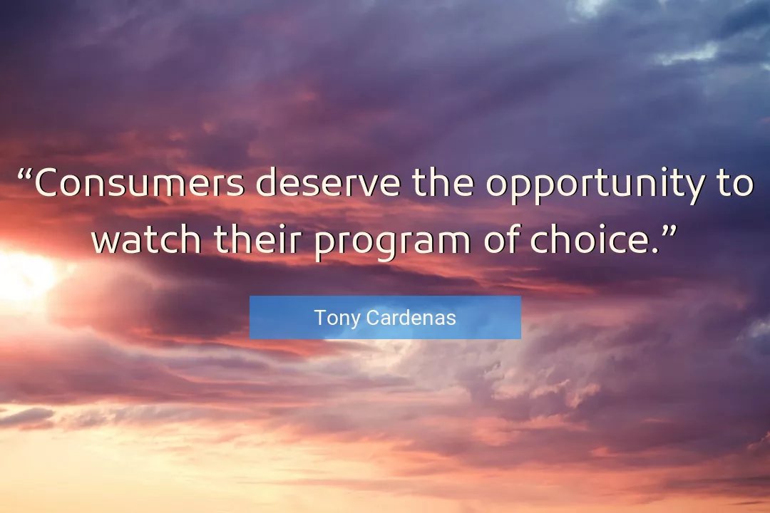 Quote About Opportunity By Tony Cardenas