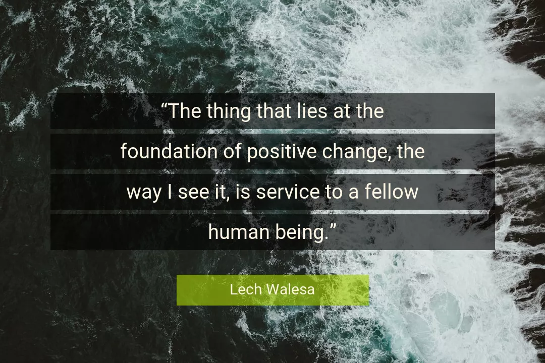 Quote About Positive By Lech Walesa