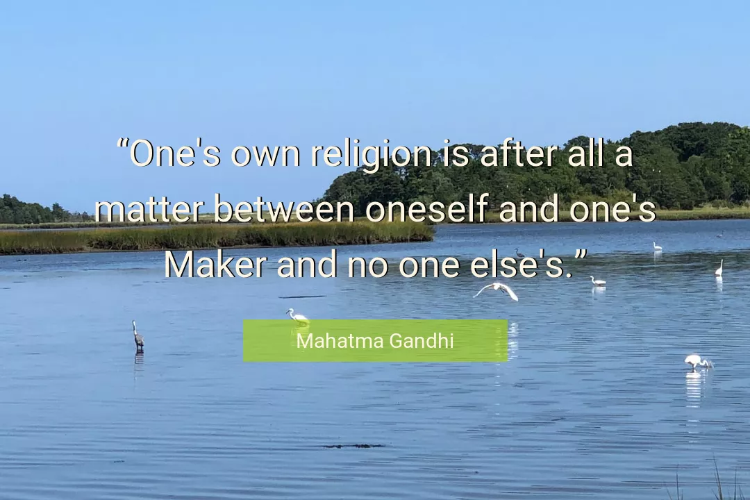 Quote About Religion By Mahatma Gandhi