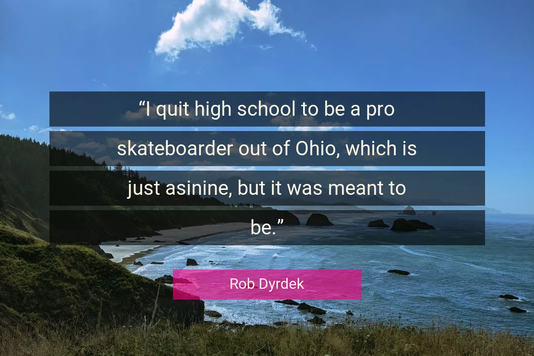 Quote About School By Rob Dyrdek