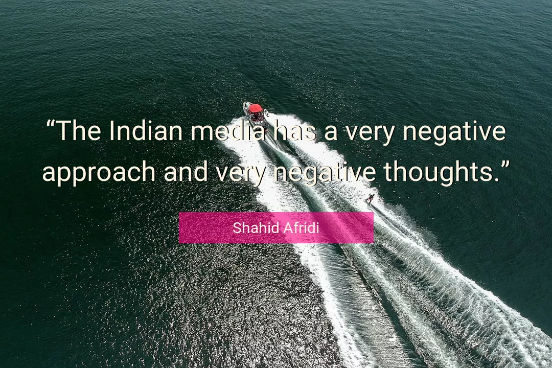 Quote About Thoughts By Shahid Afridi