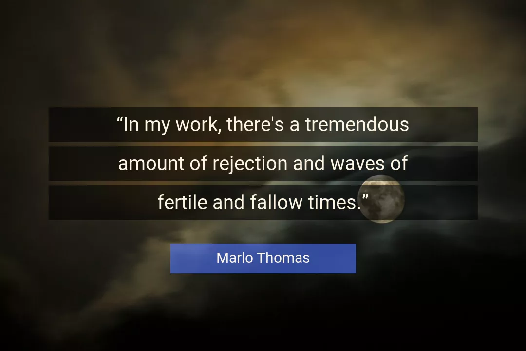 Quote About Work By Marlo Thomas