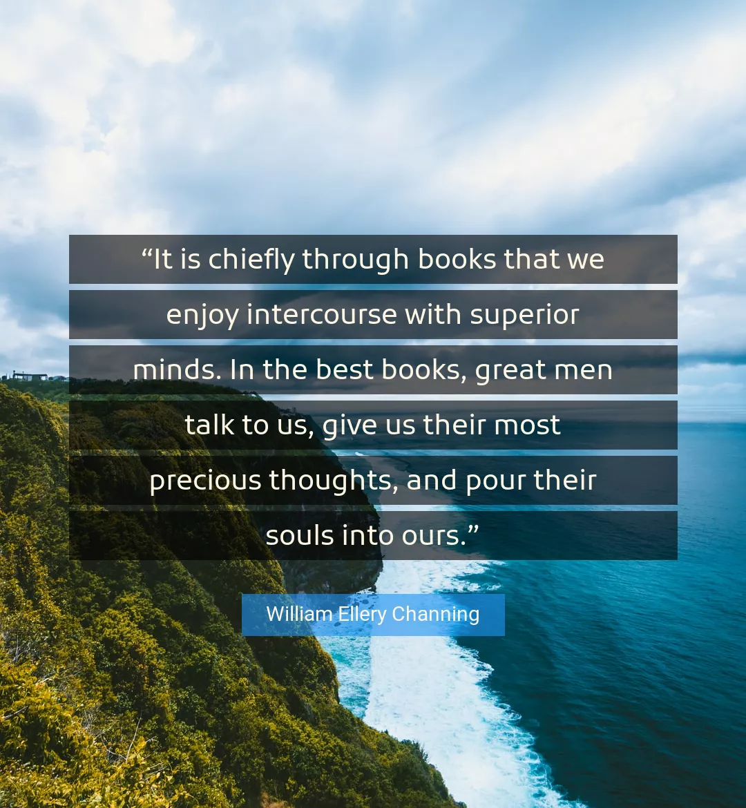 Quote About Best By William Ellery Channing