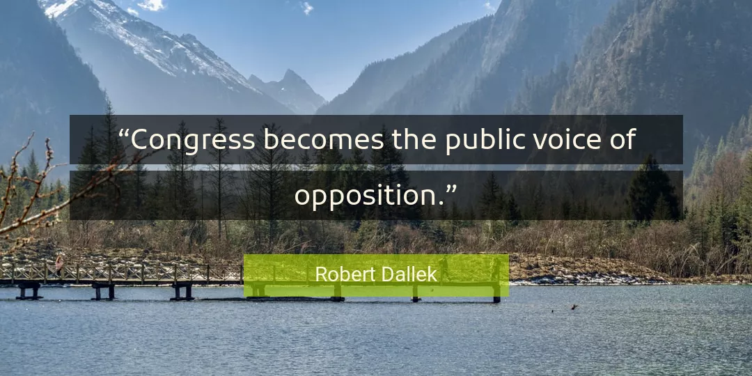 Quote About Voice By Robert Dallek