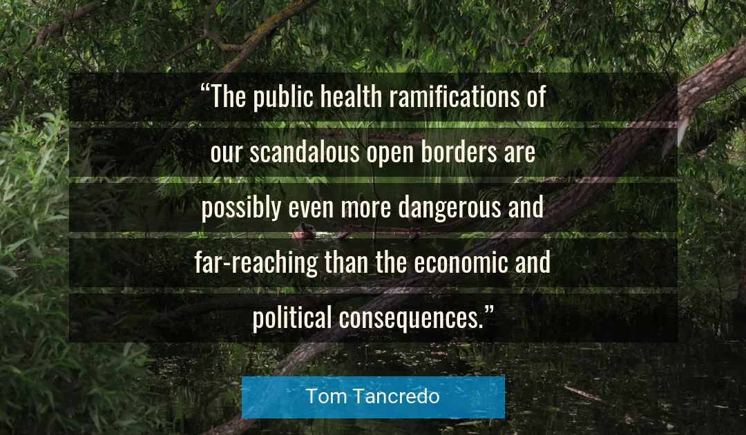 Quote About Health By Tom Tancredo