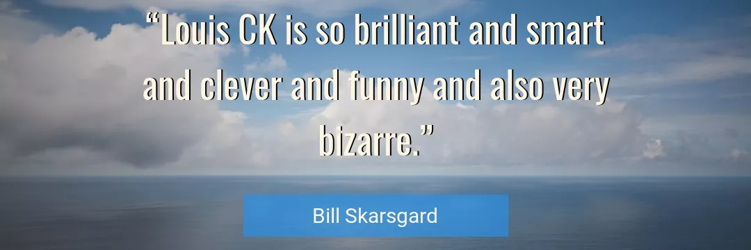 Quote About Funny By Bill Skarsgard
