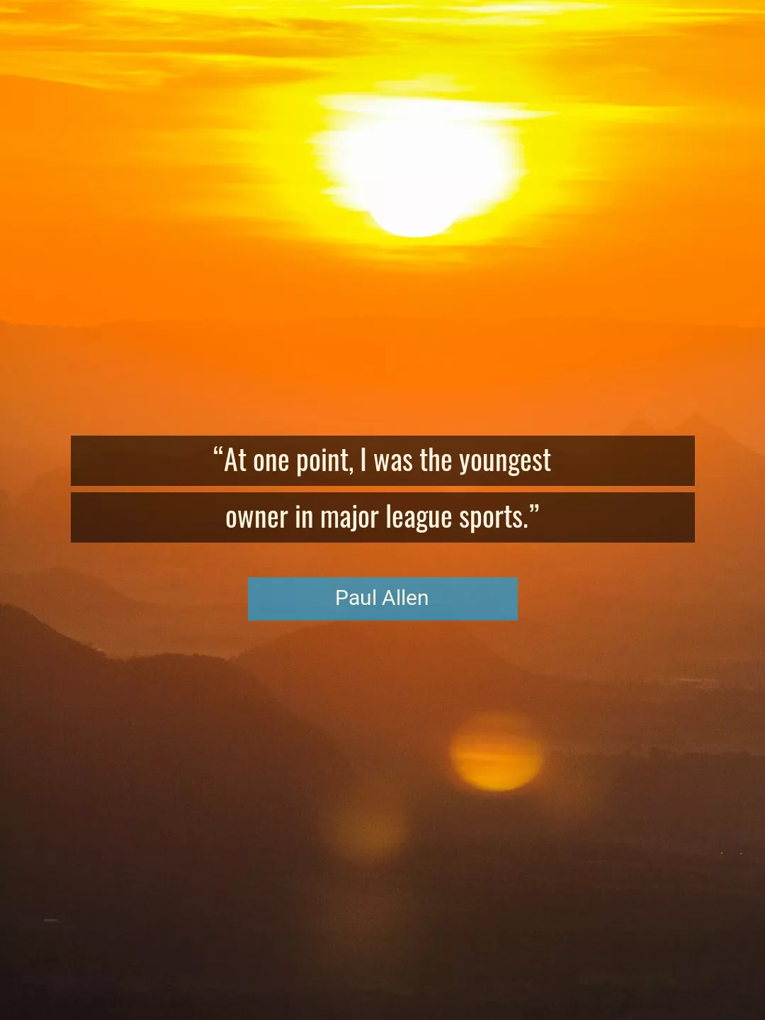 Quote About Sports By Paul Allen