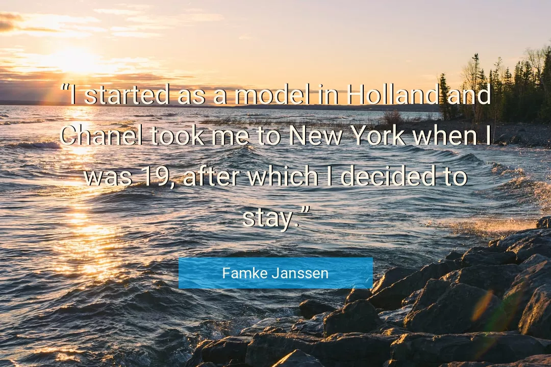 Quote About Me By Famke Janssen