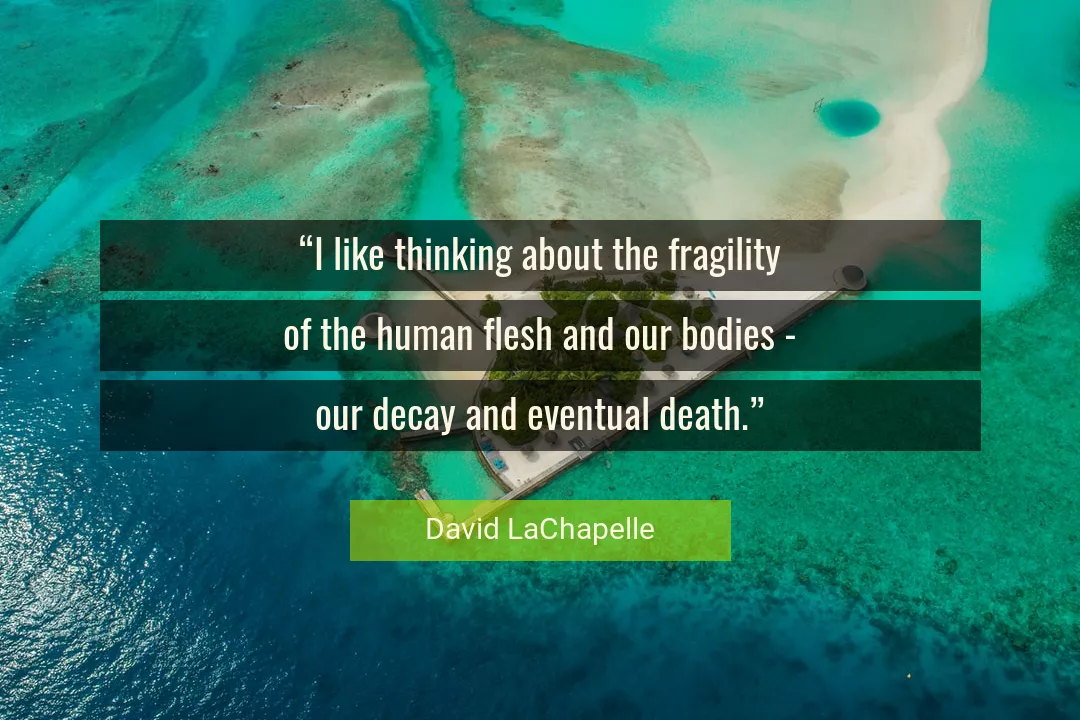 Quote About Death By David LaChapelle