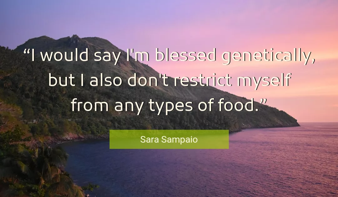 Quote About Myself By Sara Sampaio