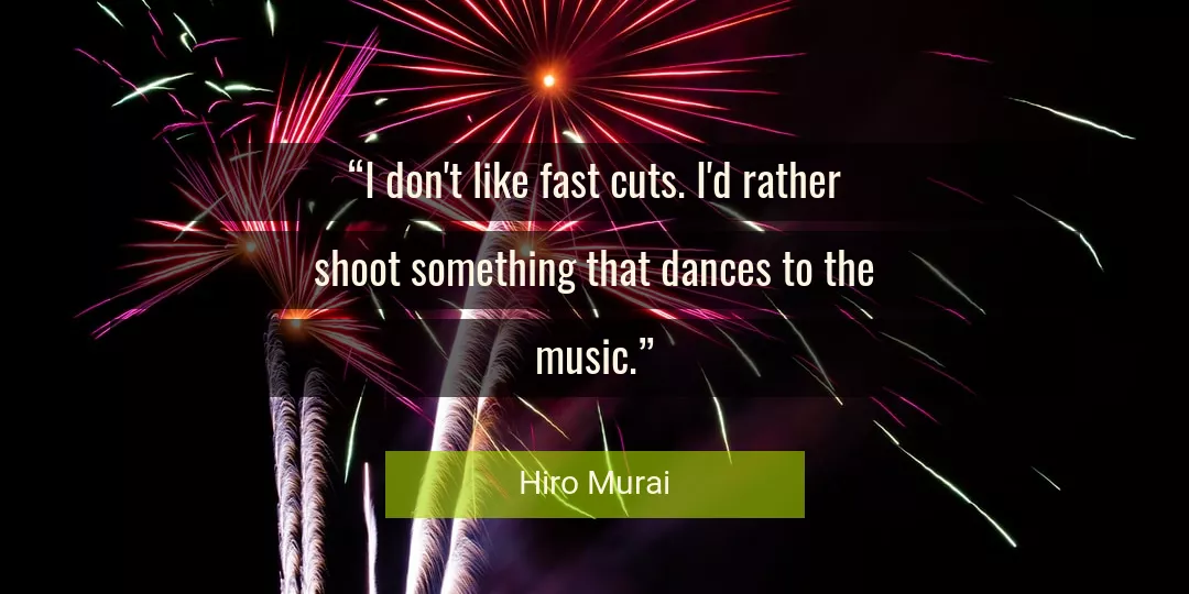 Quote About Music By Hiro Murai