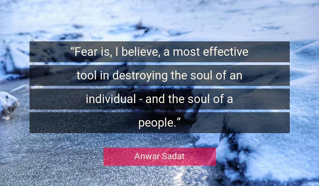Quote About People By Anwar Sadat