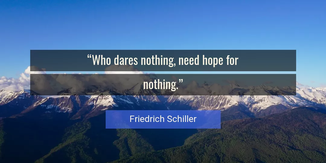 Quote About Hope By Friedrich Schiller