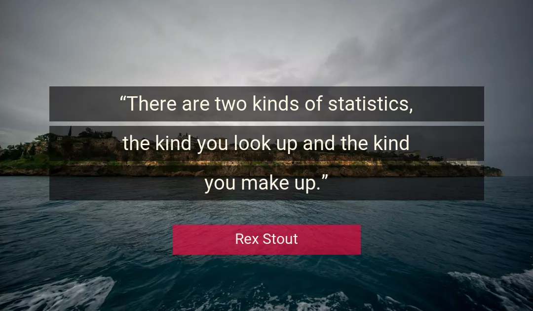 Quote About You By Rex Stout