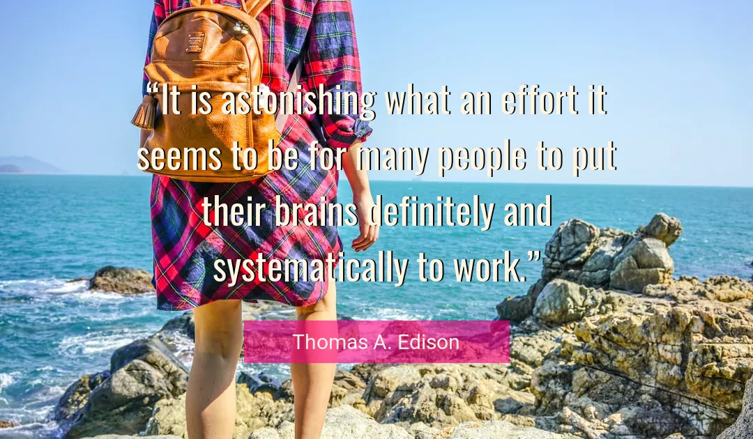 Quote About Work By Thomas A. Edison