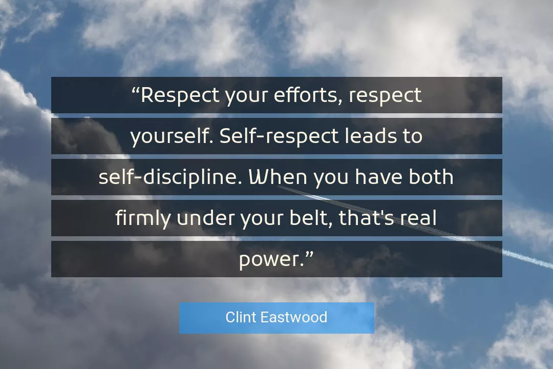 Quote About You By Clint Eastwood