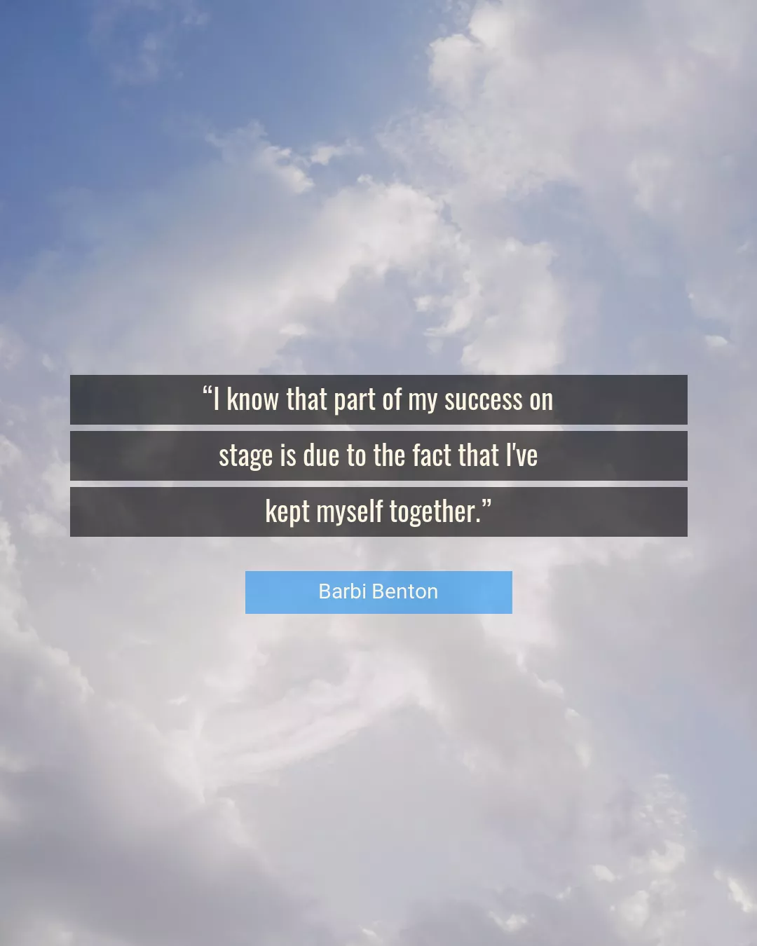 Quote About Success By Barbi Benton