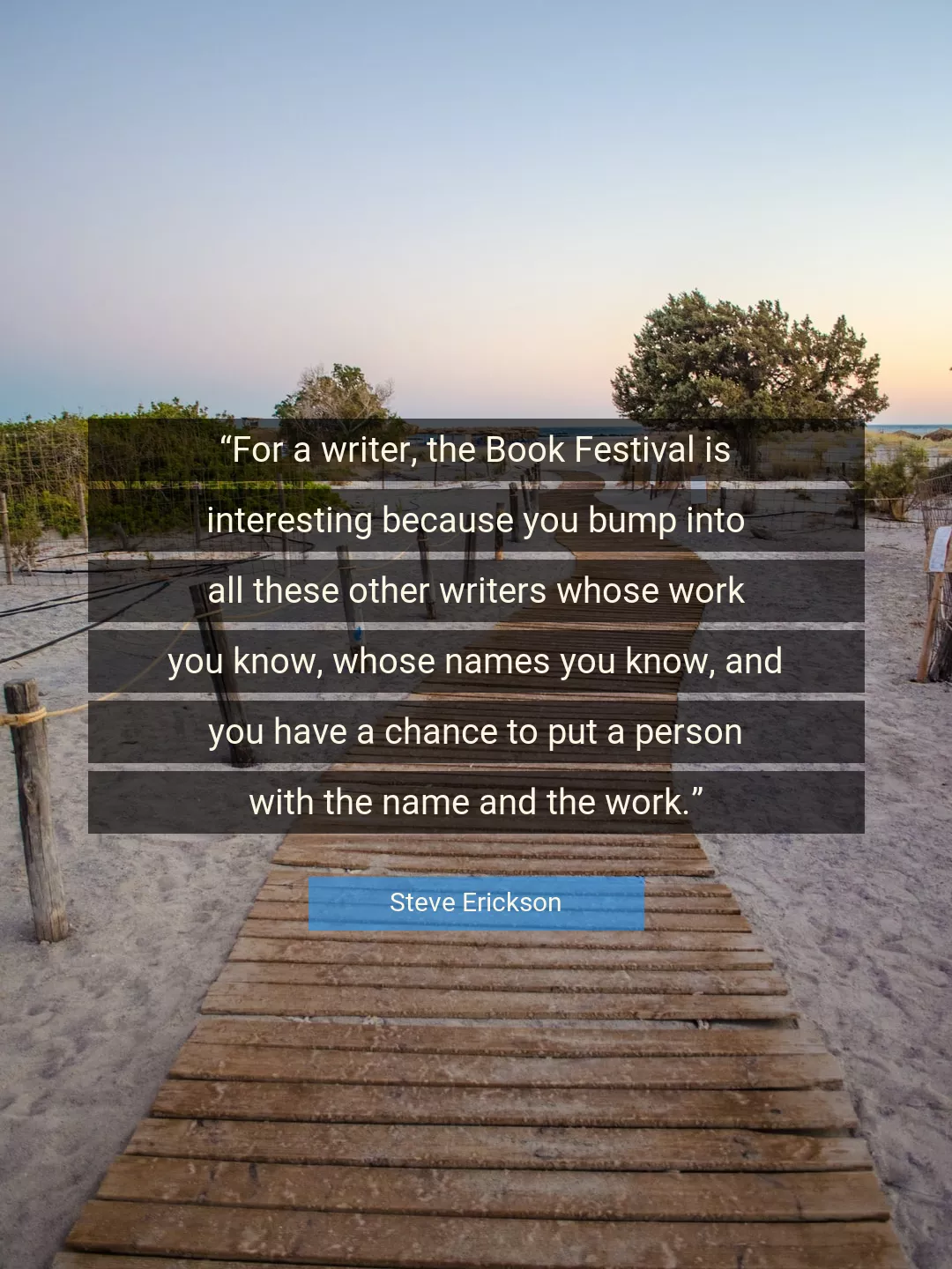 Quote About You By Steve Erickson