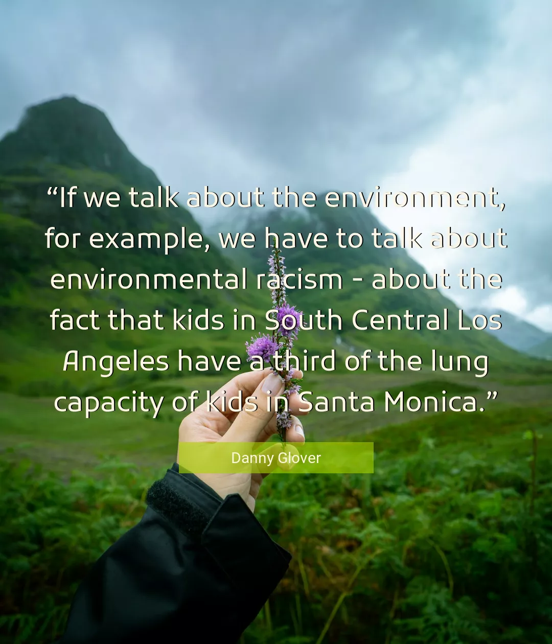Quote About Environmental By Danny Glover