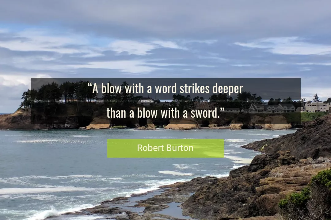 Quote About Sword By Robert Burton