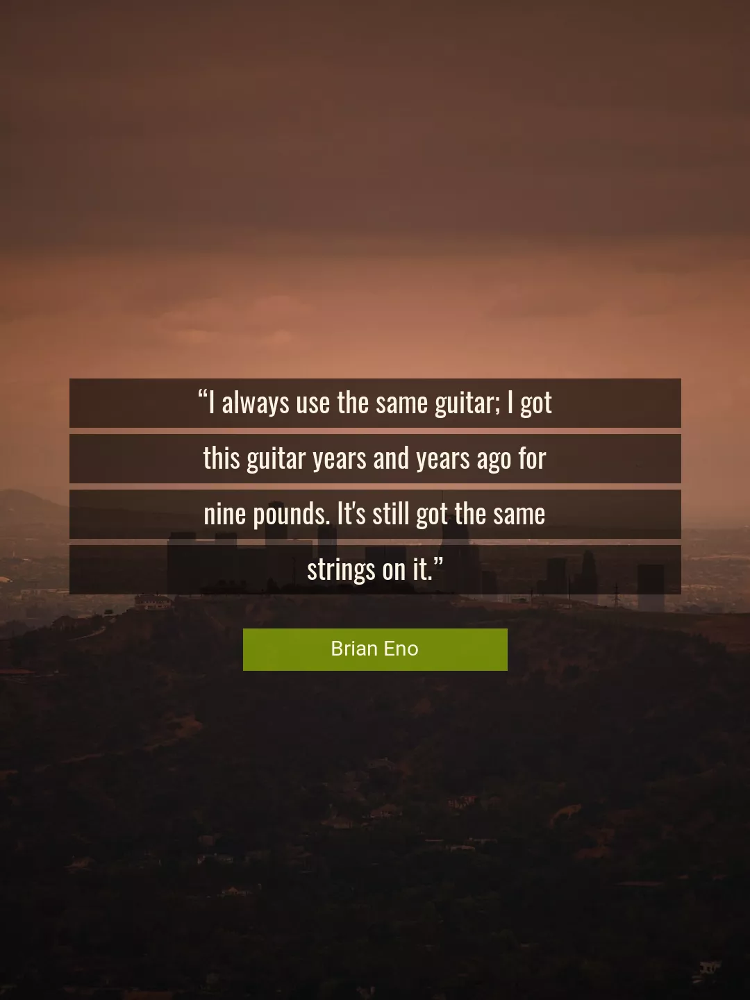 Quote About Guitar By Brian Eno