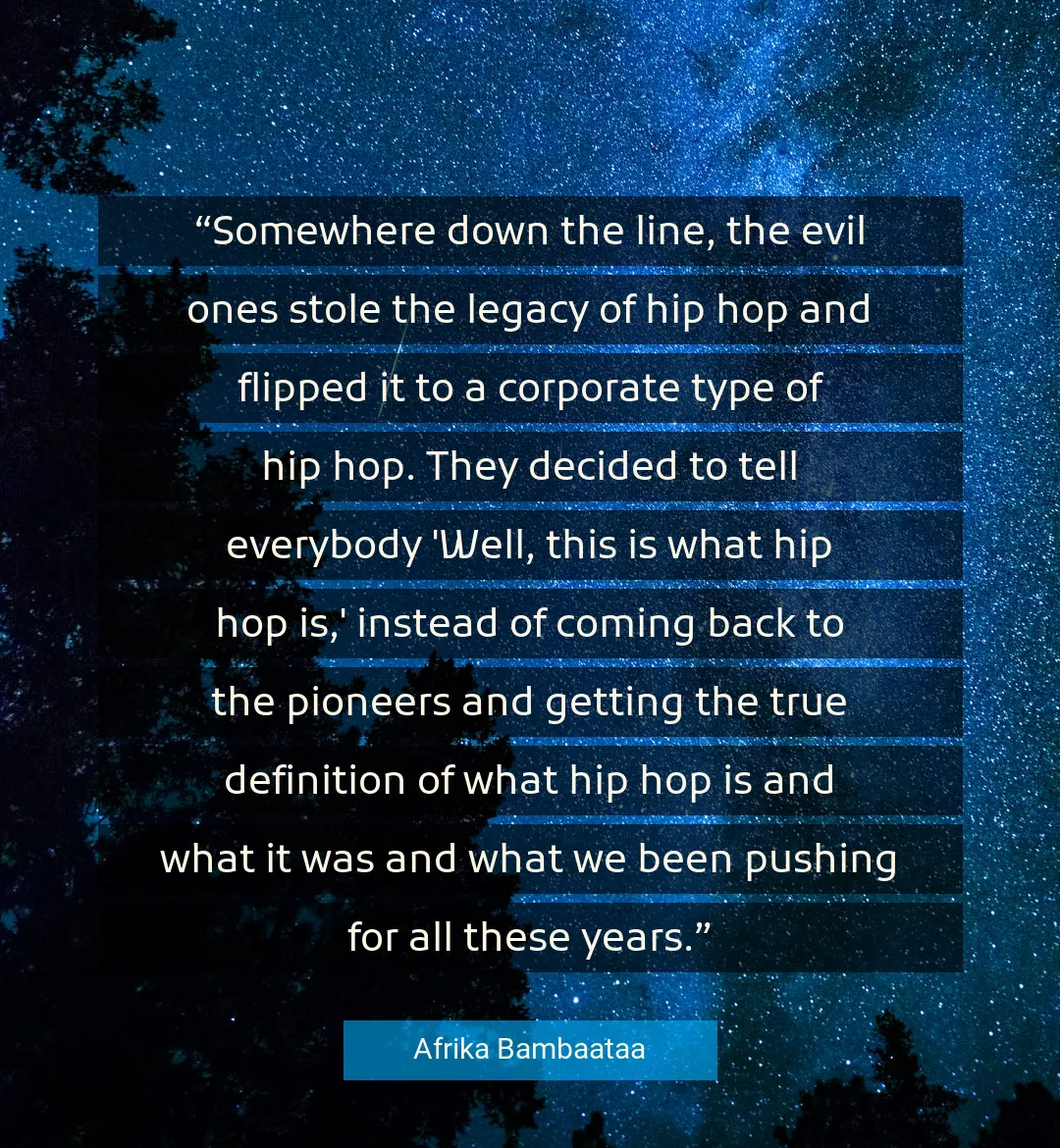 Quote About Evil By Afrika Bambaataa