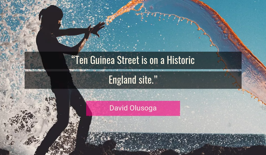 Quote About Street By David Olusoga