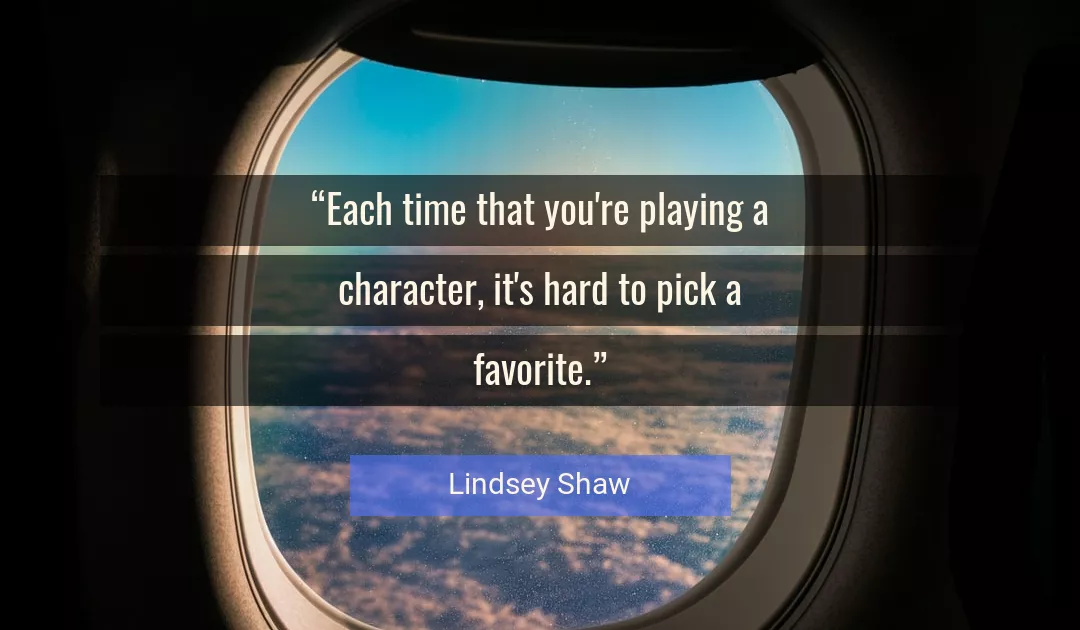 Quote About Character By Lindsey Shaw