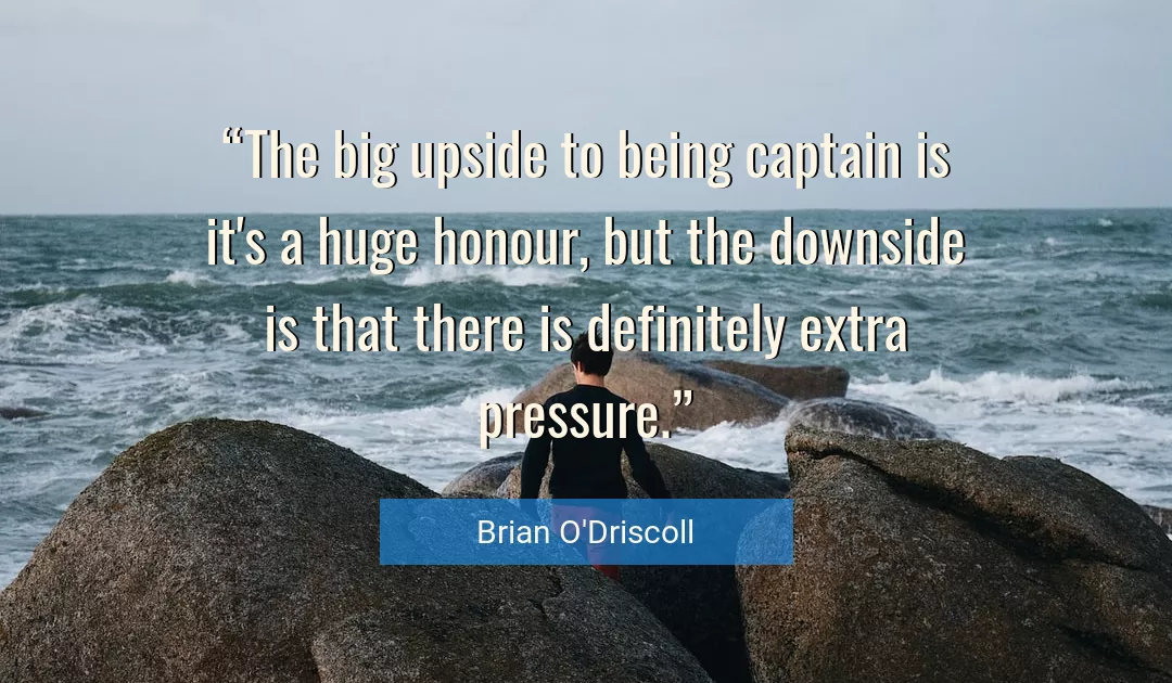 Quote About Pressure By Brian O'Driscoll