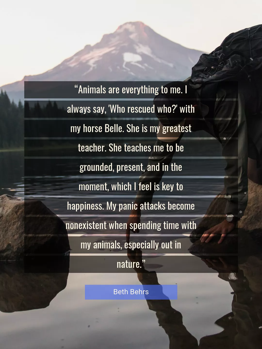 Quote About Nature By Beth Behrs