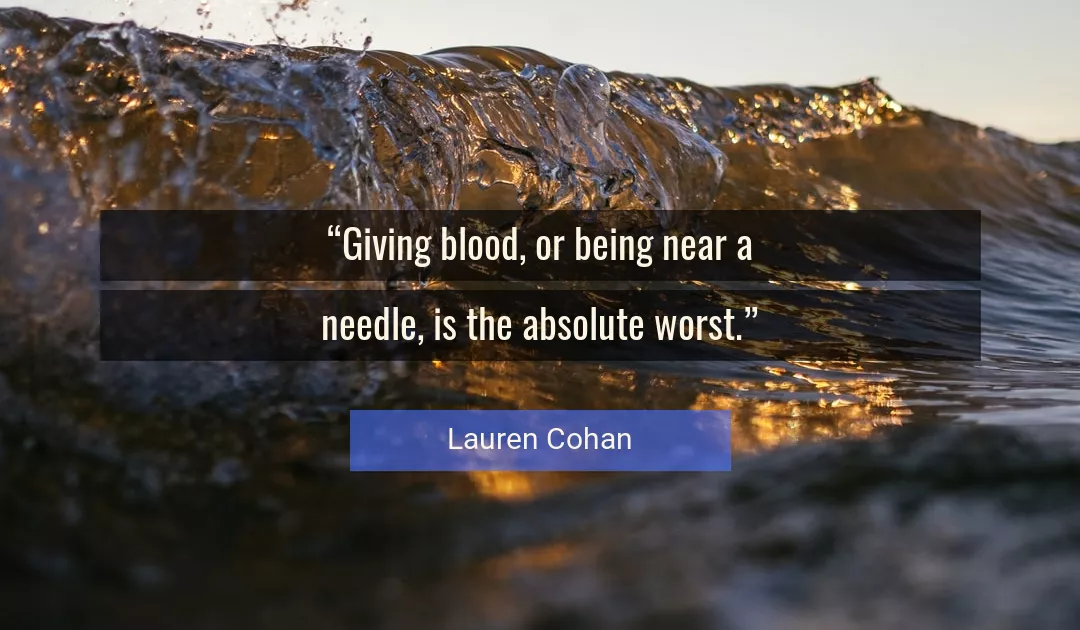 Quote About Blood By Lauren Cohan