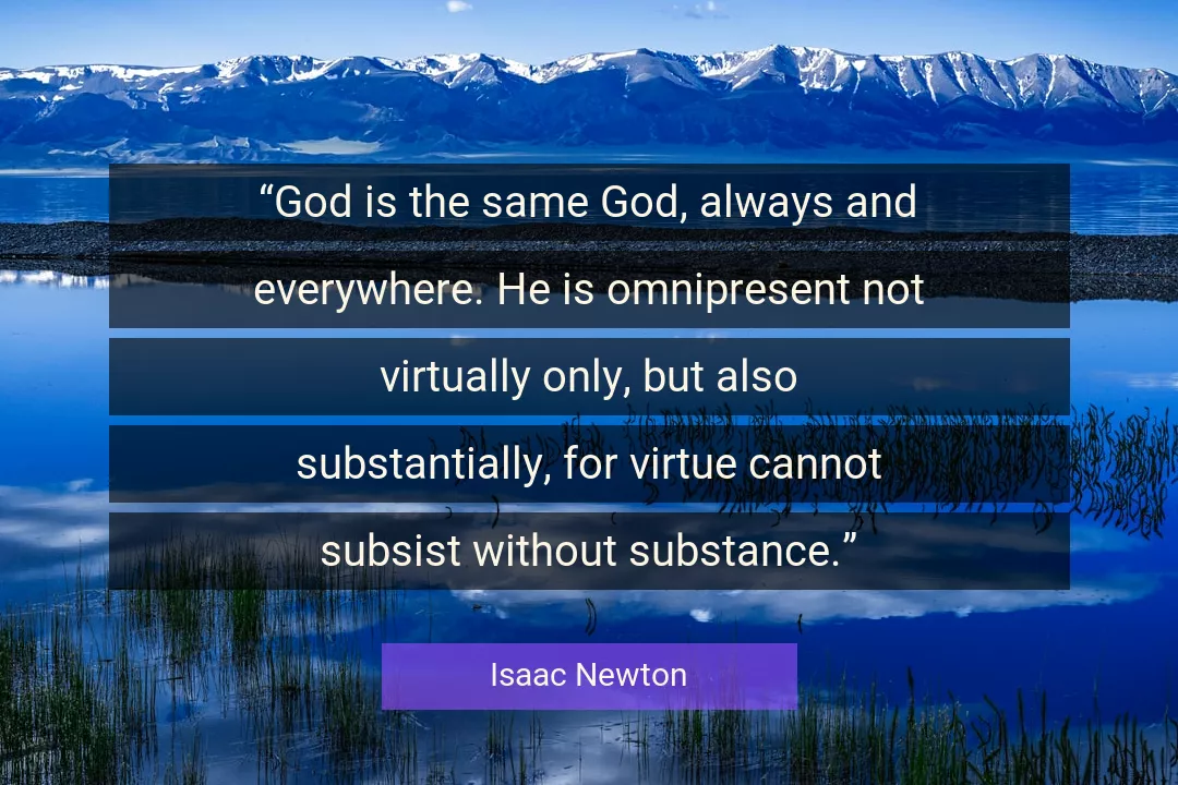 Quote About God By Isaac Newton