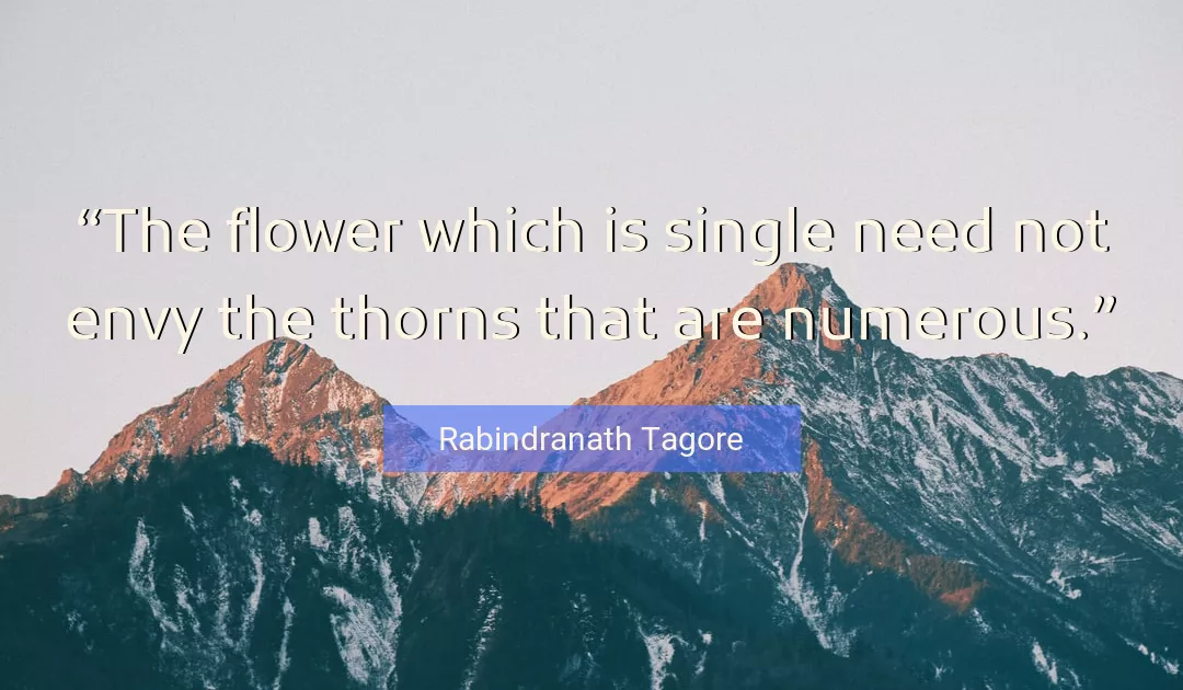 Quote About Flower By Rabindranath Tagore