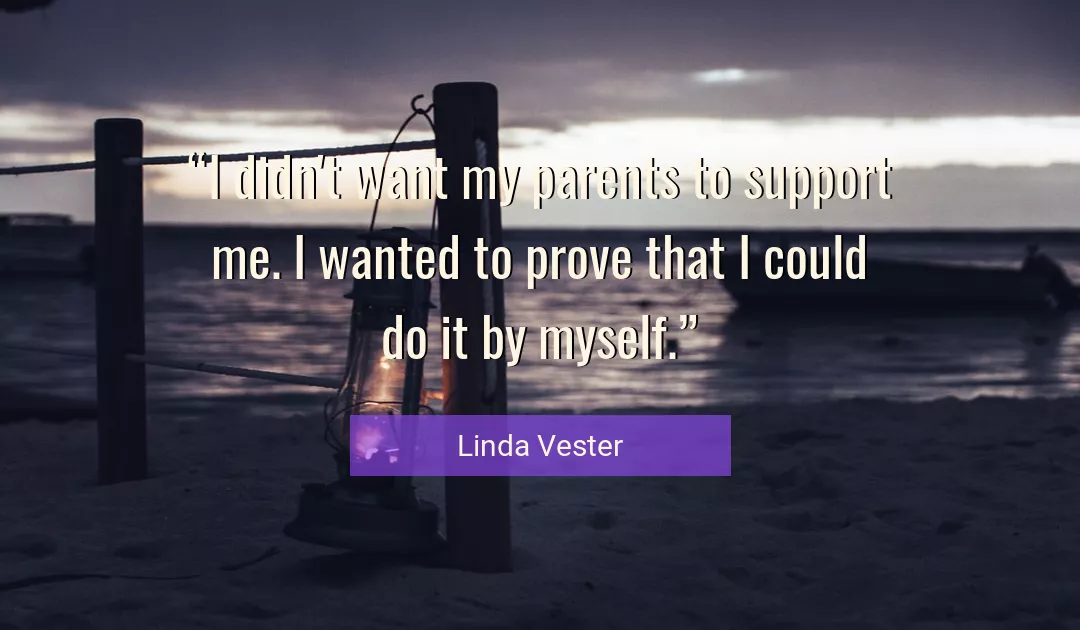 Quote About Myself By Linda Vester