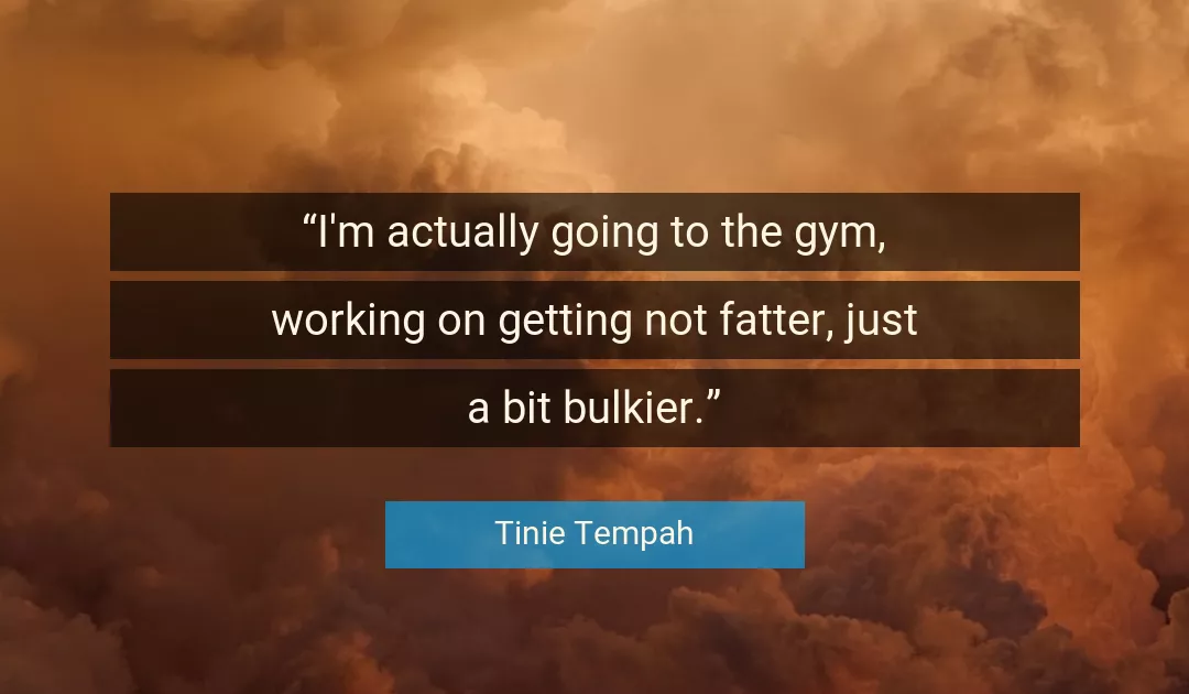 Quote About Gym By Tinie Tempah