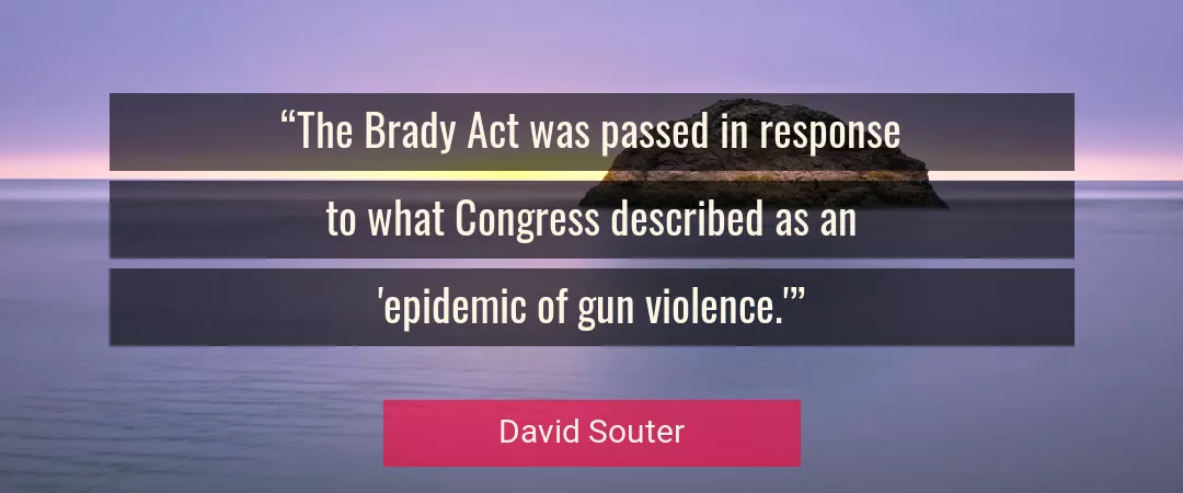 Quote About Gun By David Souter